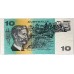 AUSTRALIA 1991 . TEN 10 DOLLAR BANKNOTE . ERROR . MISSING INK AROUND GREENWAY